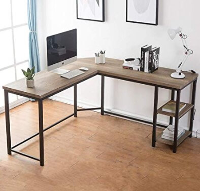 FurniChoi L-Shaped Computer Desk